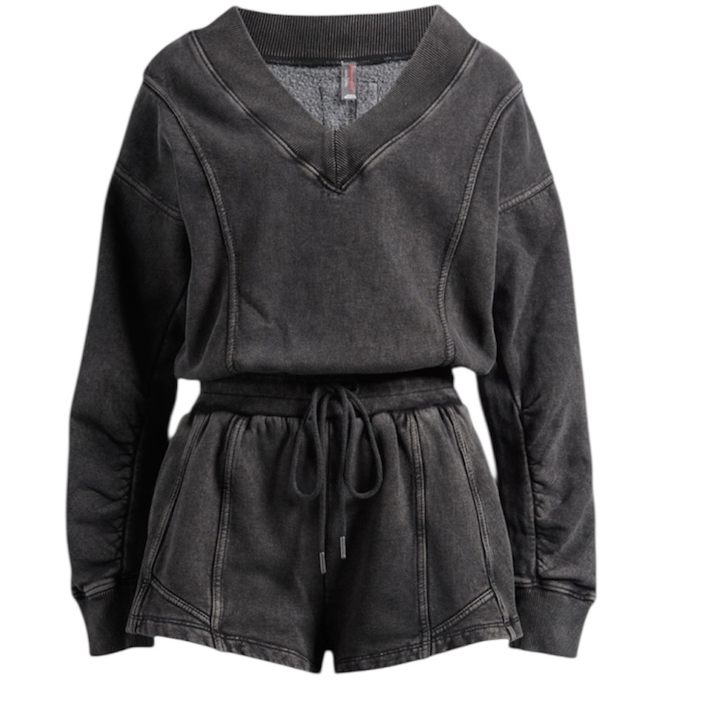 Free People Intercept Romper Black XL